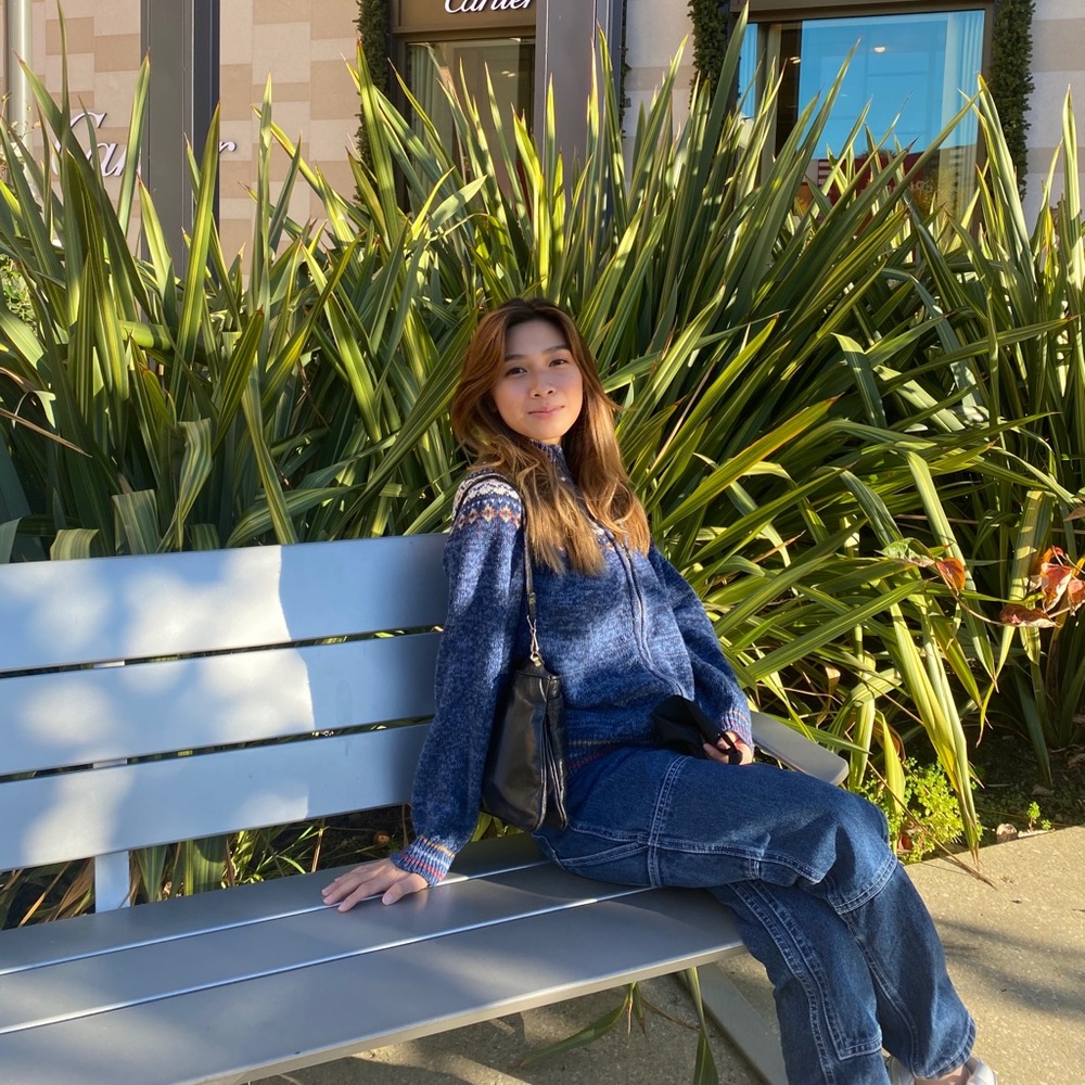 Vintage Blue Zip-up Jacket